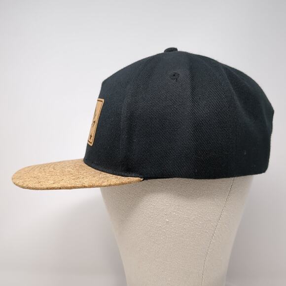 California Patch Snapback Hat Black One Size Flat Brim San Diego Cork Hat - Picture 3 of 9